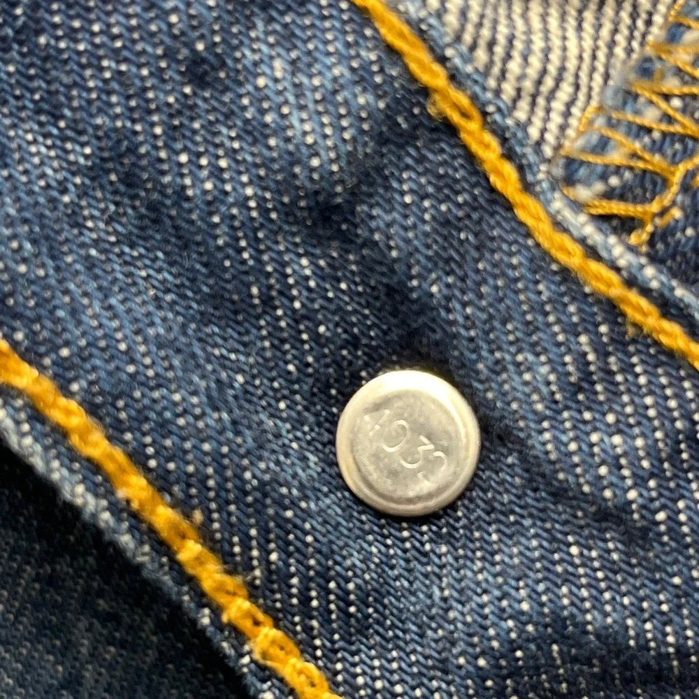 VTG Levi's 501 Raw‎ Denim Look Jeans Mens 38x34 fit(34x32) Dark Wash Rigid Y2K